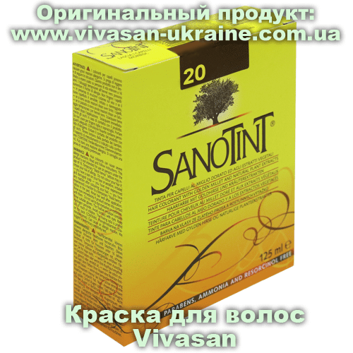Растительная краска для волос серии СаноТинт / SanoTint Vivasan Краска для волос Линия СаноТинт 125 мл, Vivasan, Швейцария. Краска для волос