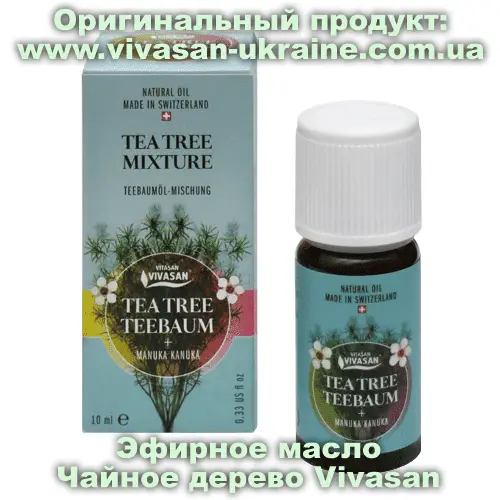 Эфирное масло Чайное дерево с манукой и канукой 10 мл, Vivasan, Швейцария. Органические эфирные масла