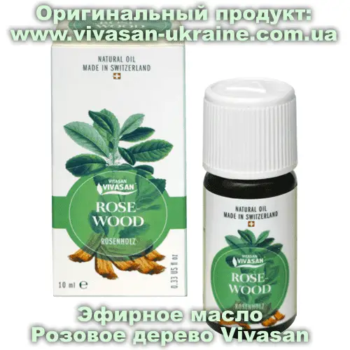 Эфирное масло Розовое дерево 10 мл, Vivasan, Швейцария. Органические эфирные масла